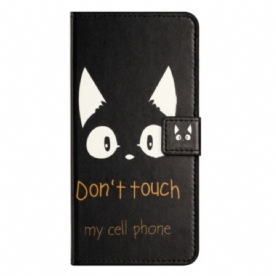 Flip Case Leren Samsung Galaxy A17 4g / 5g Don't Touch My Cell Phone