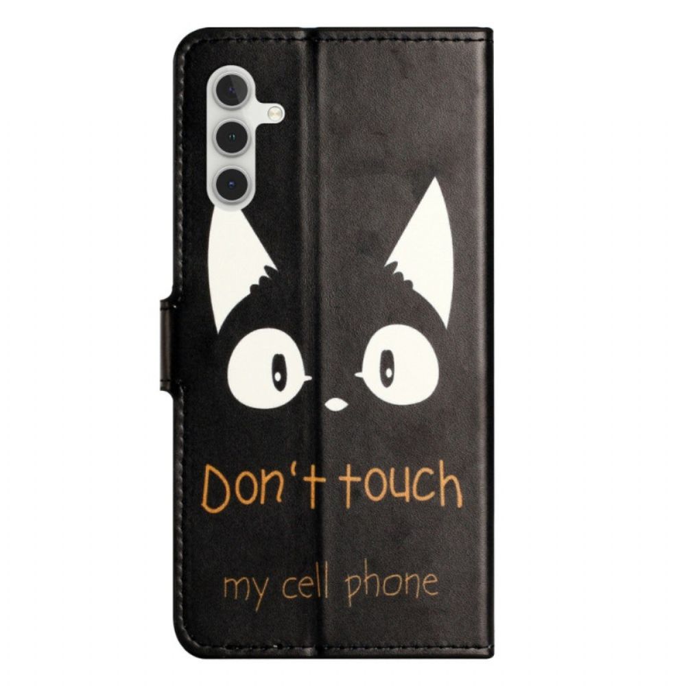 Flip Case Leren Samsung Galaxy A17 4g / 5g Don't Touch My Cell Phone