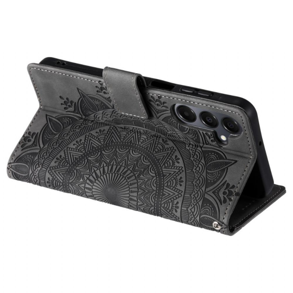 Flip Case Leren Samsung Galaxy A17 4g / 5g Mandala Suède-effect