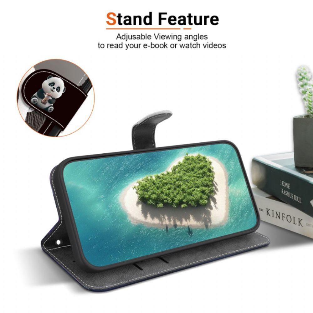 Flip Case Leren Samsung Galaxy A17 4g / 5g Thee-panda