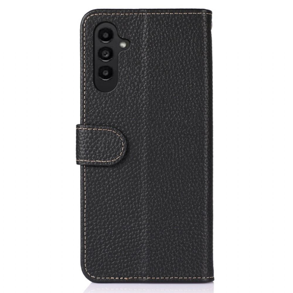 Folio-hoesje Samsung Galaxy A17 4g / 5g Echt Leren Khazneh