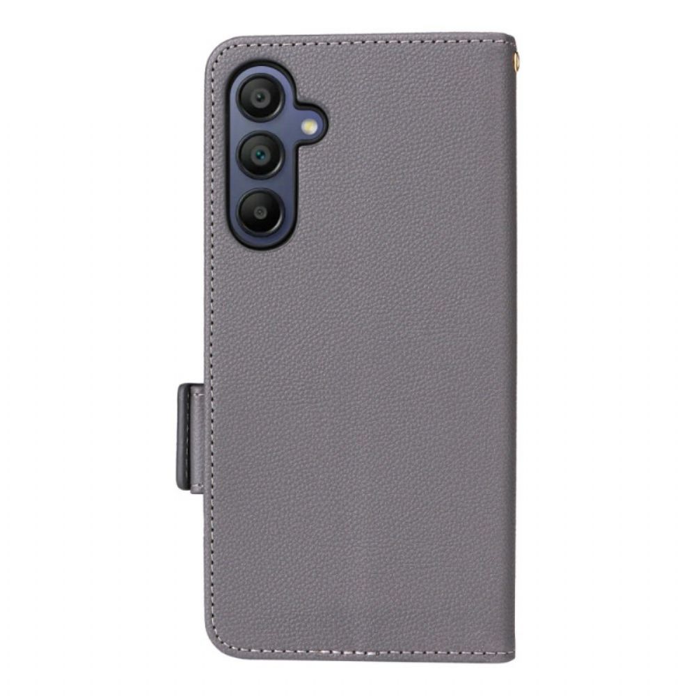 Folio-hoesje Samsung Galaxy A17 4g / 5g Kunstleer Met Bandje