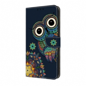 Folio-hoesje Samsung Galaxy A17 4g / 5g Telefoonhoesje Mandala-uil