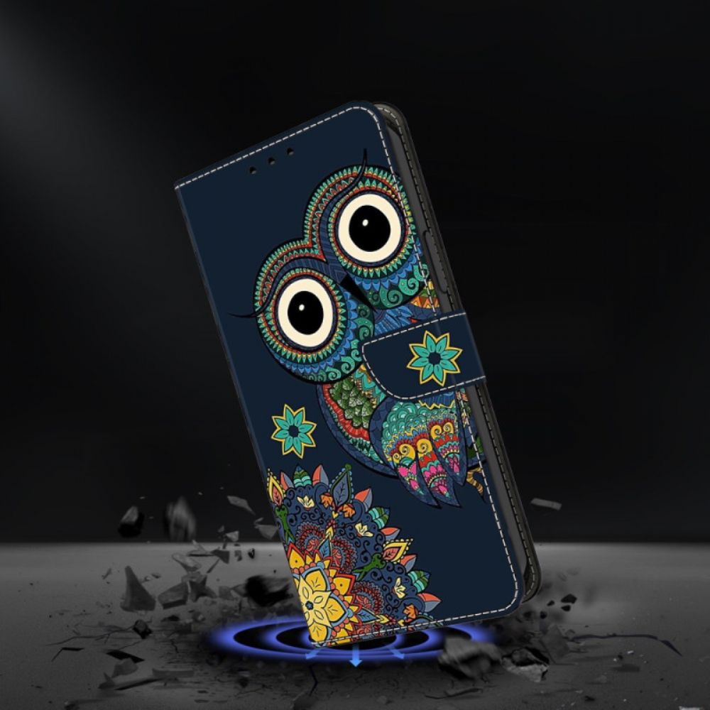 Folio-hoesje Samsung Galaxy A17 4g / 5g Telefoonhoesje Mandala-uil