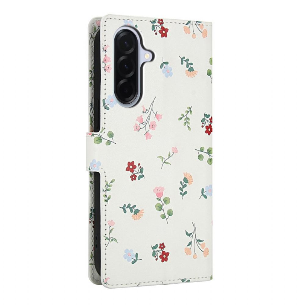 Folio-hoesje Samsung Galaxy A17 4g / 5g Telefoonhoesje Portemonnee Met Bloemenprint