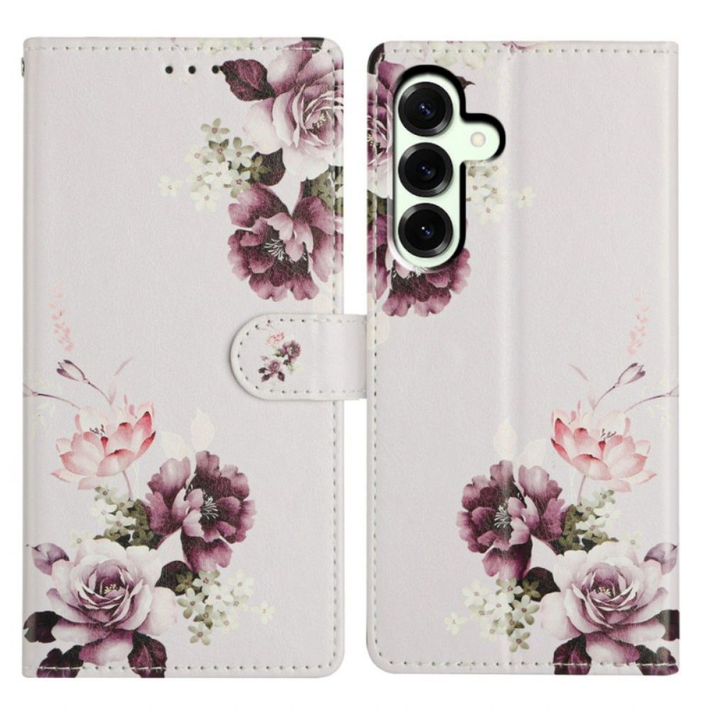 Folio-hoesje Samsung Galaxy A17 4g / 5g Telefoonhoesje Retro Bloemen