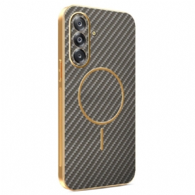 Hoesje Samsung Galaxy A17 4g / 5g Magnetische Koolstofvezeltextuur Bescherming Hoesje