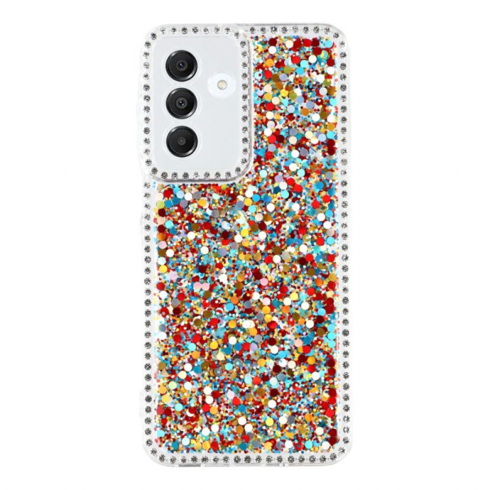 Hoesje Samsung Galaxy A17 4g / 5g Pailletten En Strass-steentjes Bescherming Hoesje