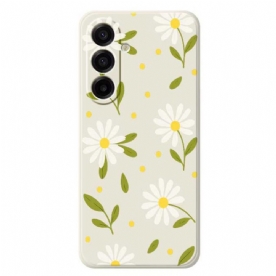 Hoesje Samsung Galaxy A17 4g / 5g Witte Bloemen