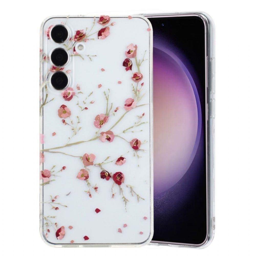 Hoesje Voor Samsung Galaxy A17 4g / 5g Rode Bloemen