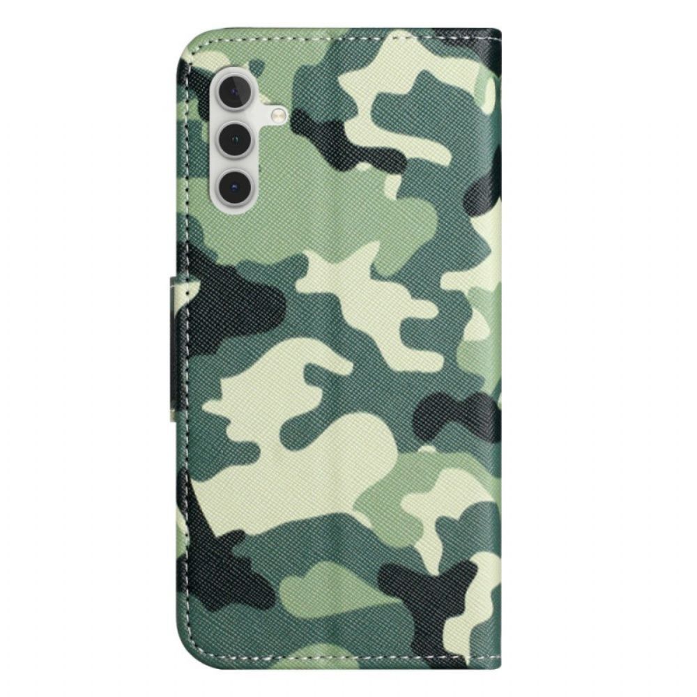 Leren Hoesje Samsung Galaxy A17 4g / 5g Camouflage