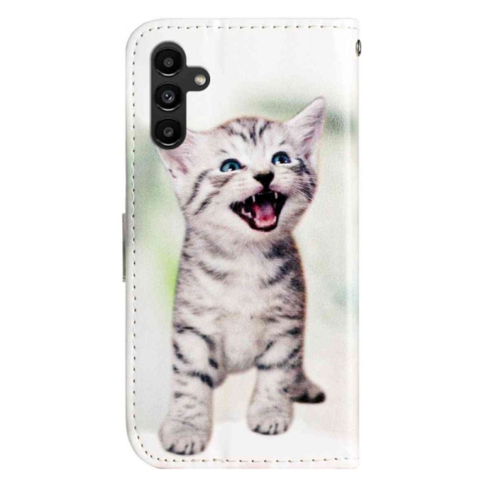 Leren Hoesje Samsung Galaxy A17 4g / 5g Kattenpatroon