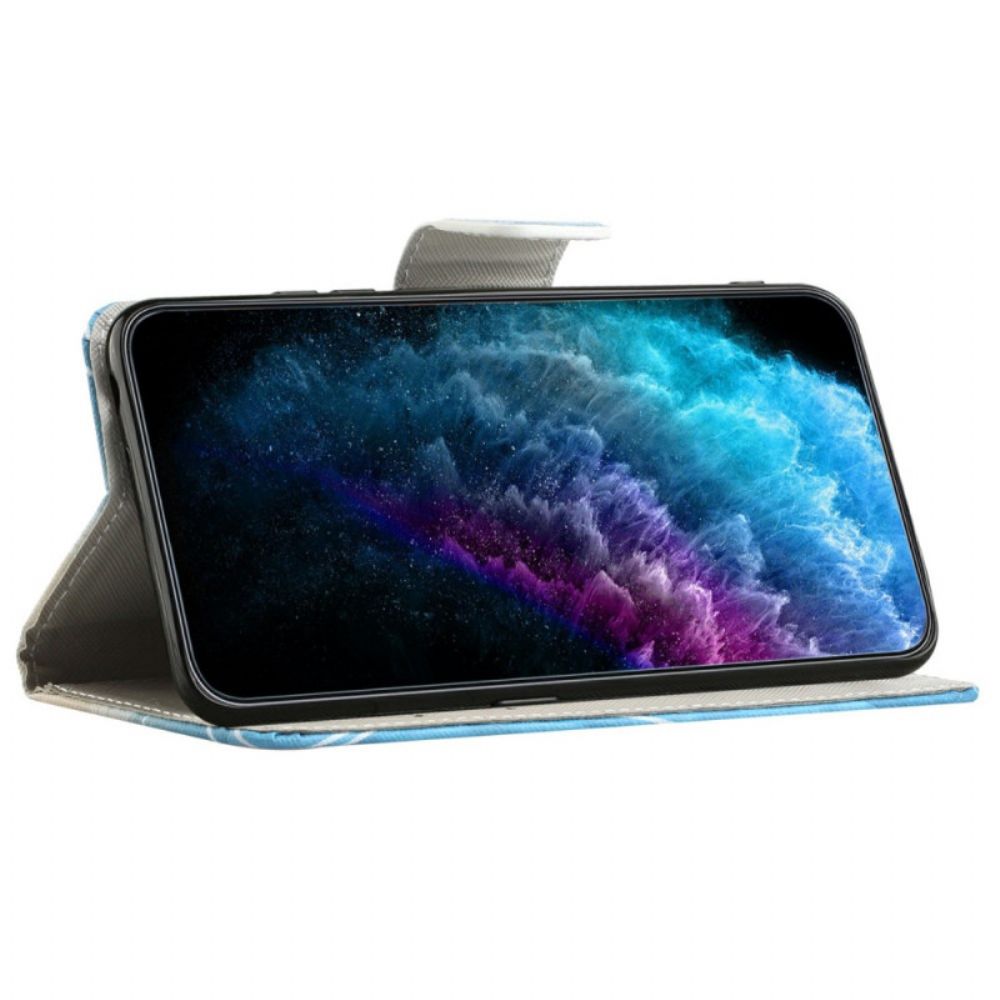 Leren Hoesje Samsung Galaxy A17 4g / 5g Sprankelende Vlinders