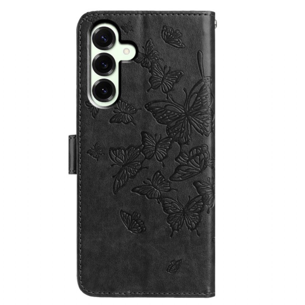 Leren Hoesje Samsung Galaxy A17 4g / 5g Vlinderdesign Bescherming Hoesje