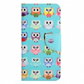 Leren Hoesje Voor Samsung Galaxy A17 4g / 5g Uilen