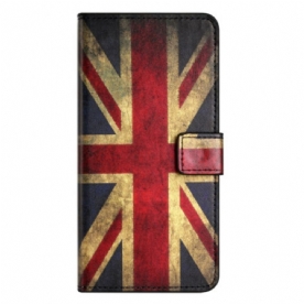Leren Hoesje Voor Samsung Galaxy A17 4g / 5g Vintage Amerikaanse Vlag