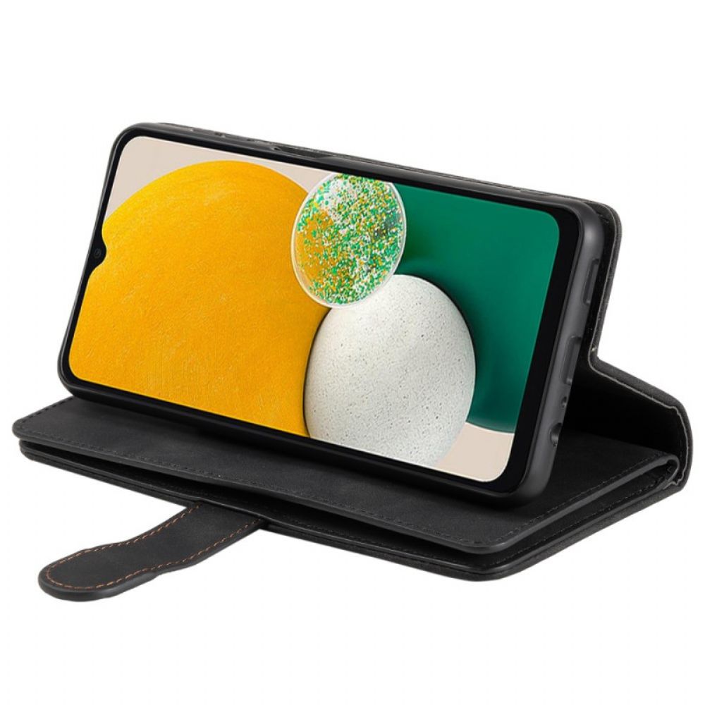 Leren Hoesje Voor Samsung Galaxy A17 4g / 5g Vintage Portemonnee Met 9 Kaartsleuven