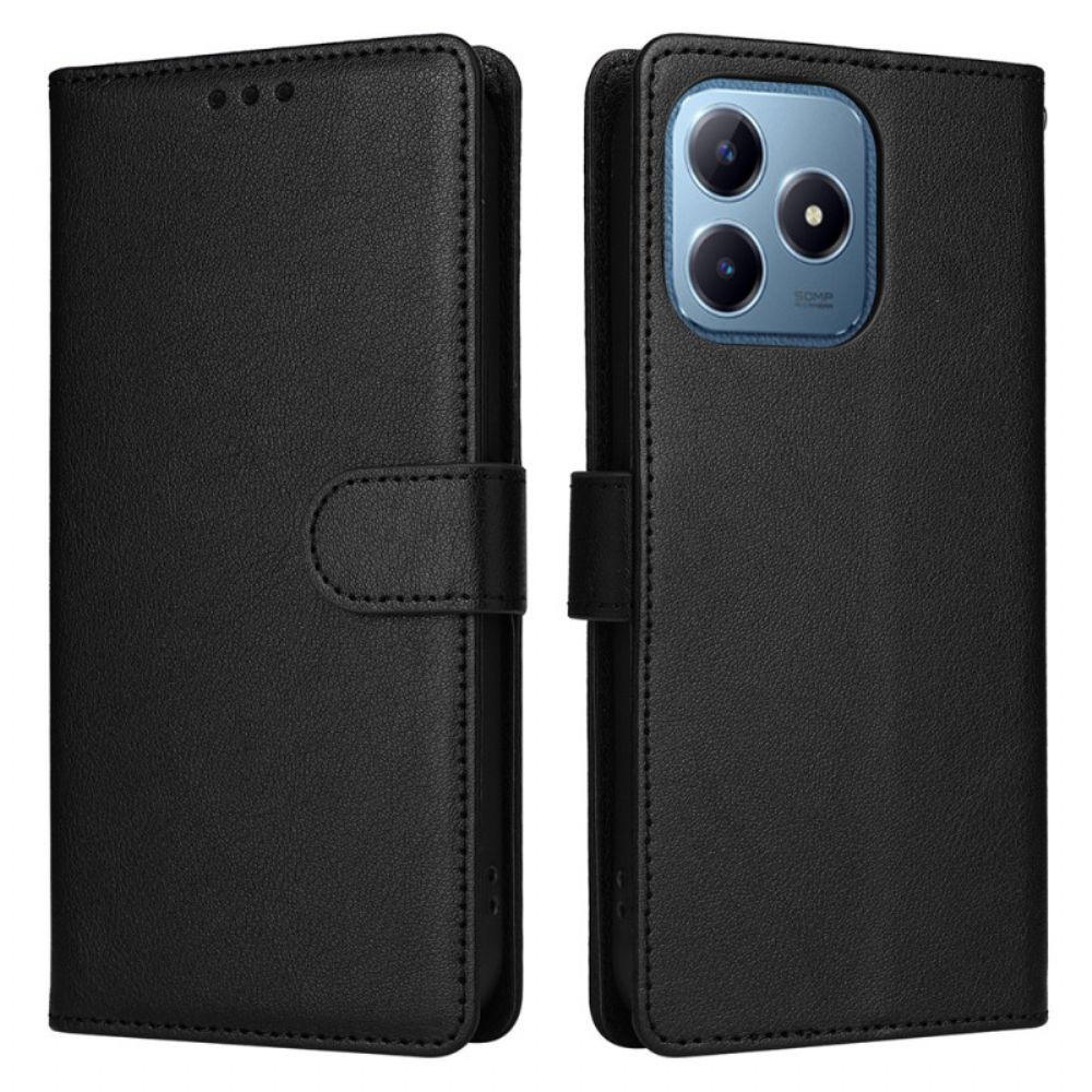 Bescherming Hoesje Realme Note 60 Effen Leerlook