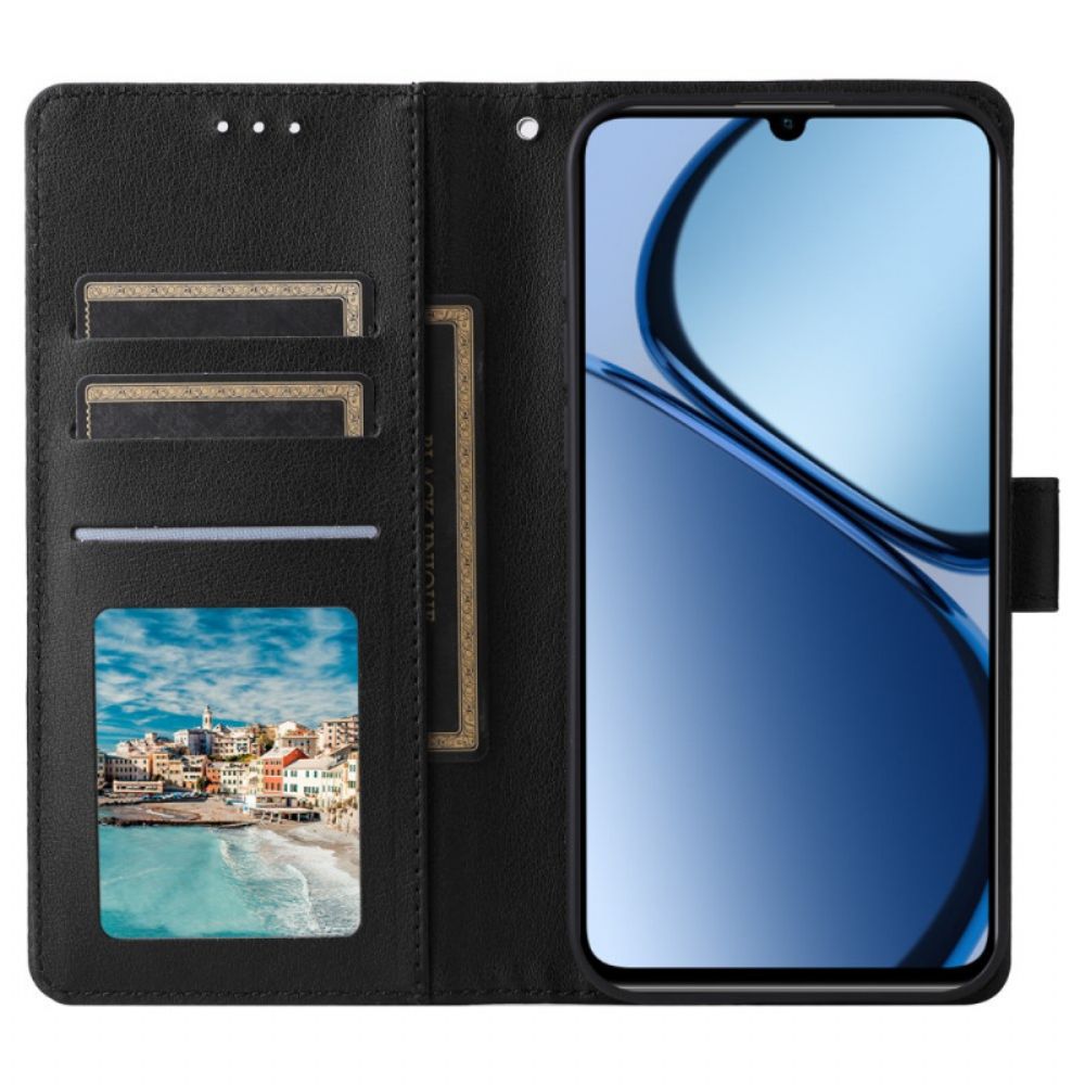 Bescherming Hoesje Realme Note 60 Effen Leerlook
