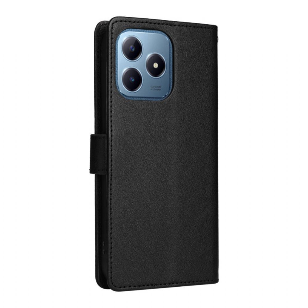 Bescherming Hoesje Realme Note 60 Effen Leerlook