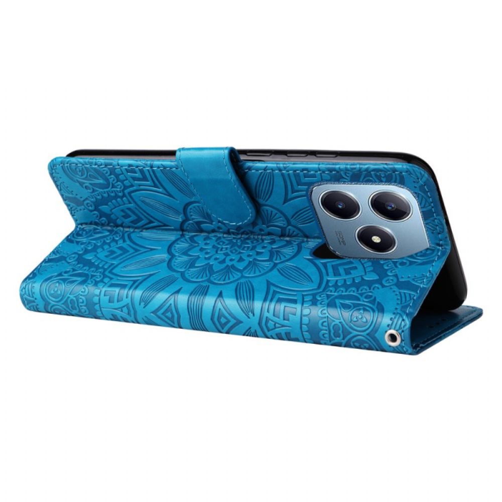 Bescherming Hoesje Realme Note 60 Zonnebloempatroon