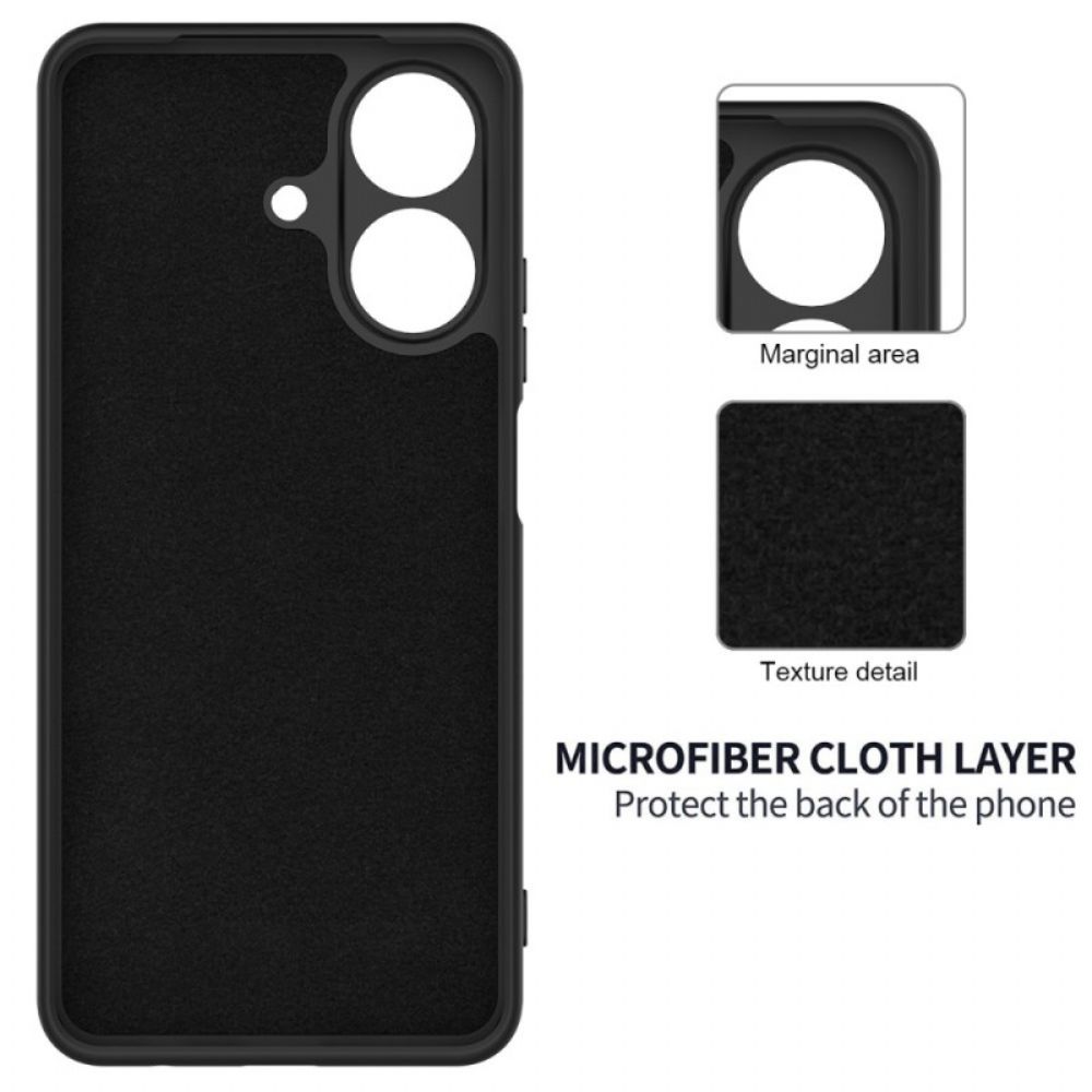 Hoesje Realme Note 60 Vloeibare Siliconen Met Koord Bescherming Hoesje