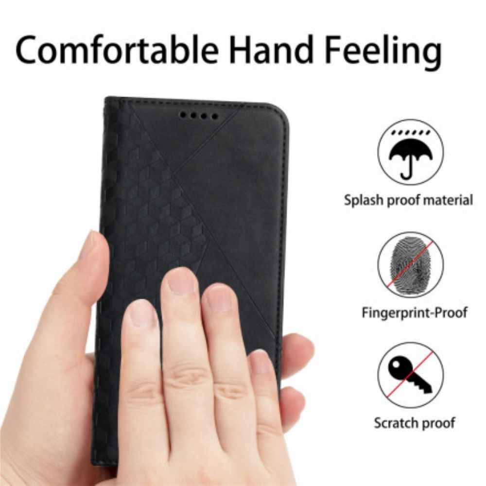 Bescherming Hoesje voor Oppo A94 5G Folio-hoesje Kubieke Stijl Skin-touch