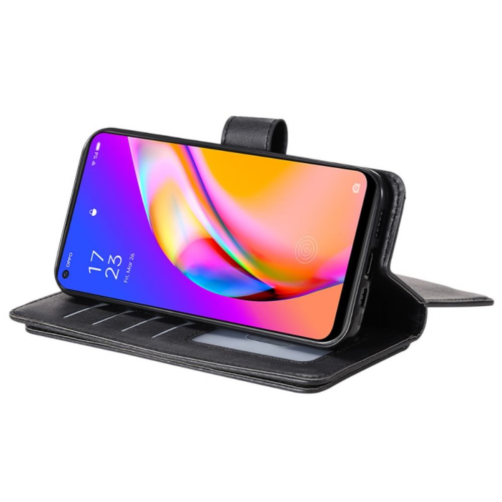 Flip Case voor Oppo A94 5G Kunstleer Kaarthouder