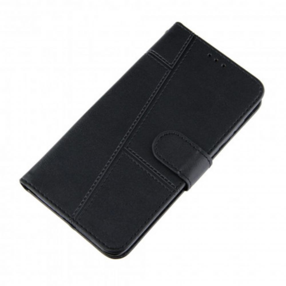 Folio-hoesje voor Oppo A94 5G Met Ketting Geo Kunstleren Band