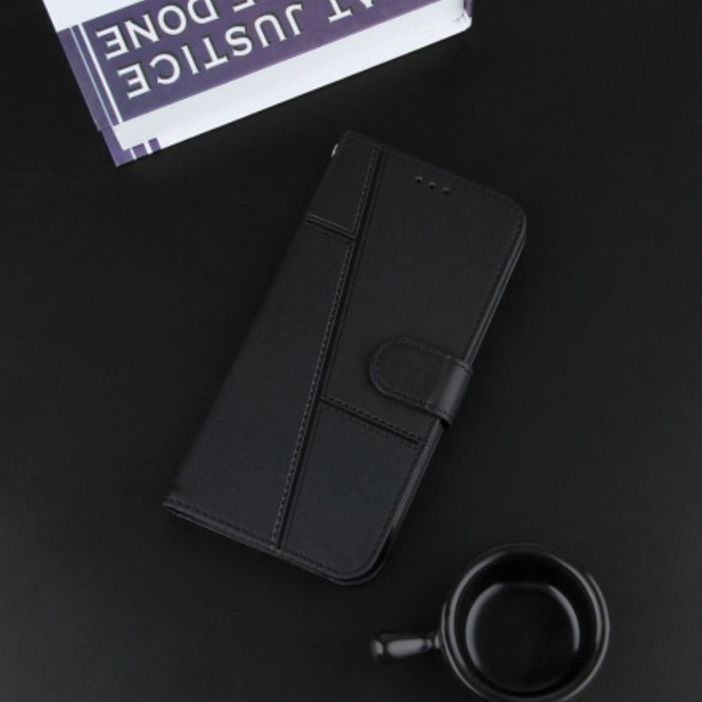 Folio-hoesje voor Oppo A94 5G Met Ketting Geo Kunstleren Band