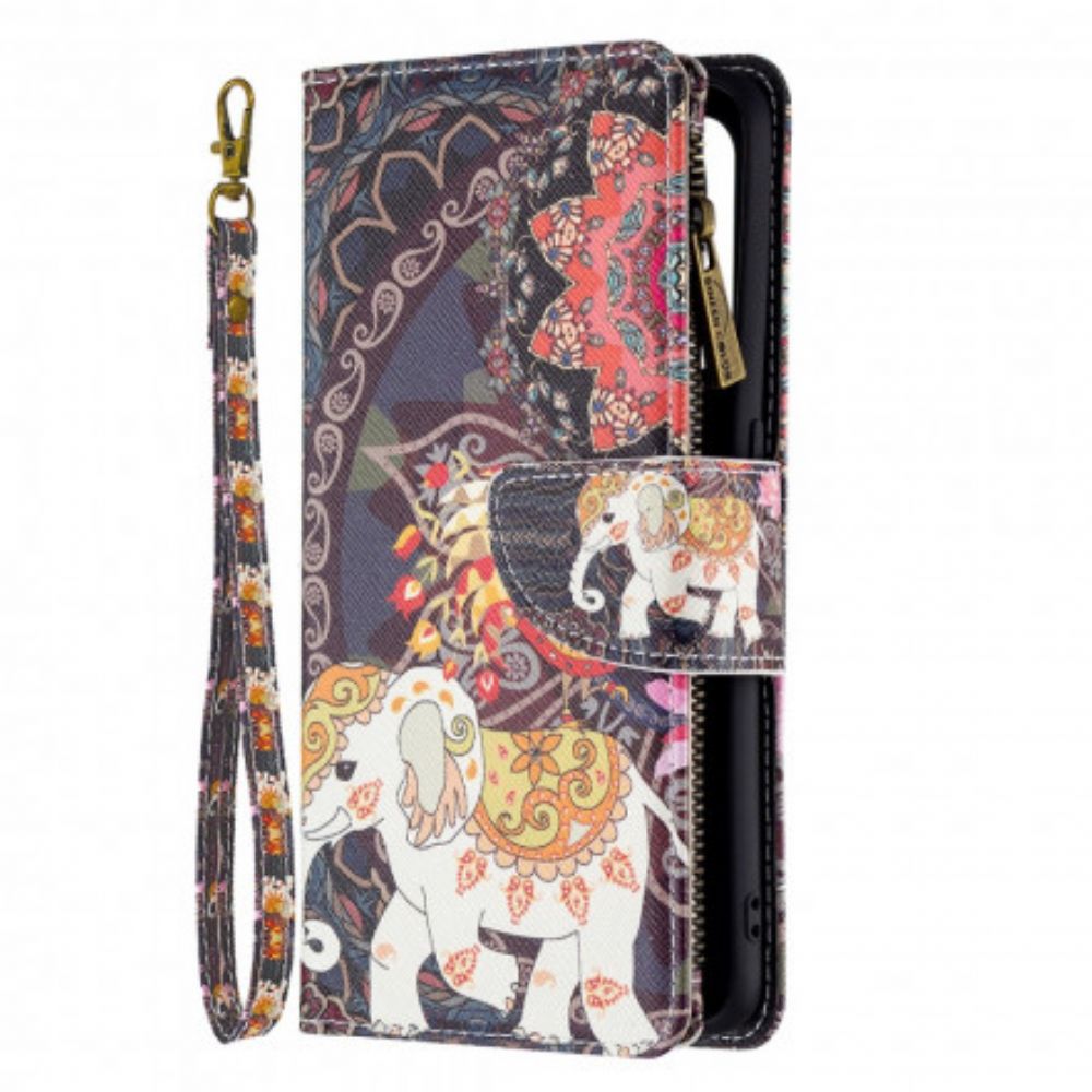 Folio-hoesje voor Oppo A94 5G Olifantenzak Met Rits