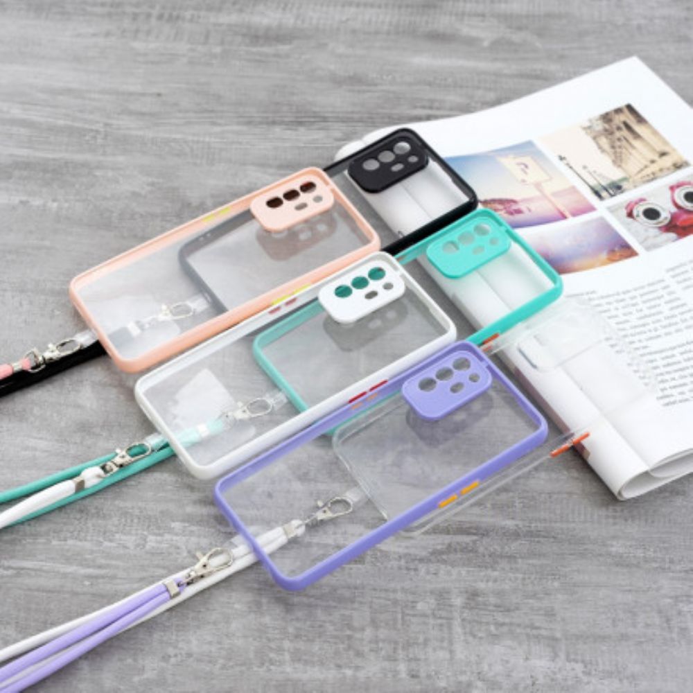 Hoesje voor Oppo A94 5G Hybride Met Gekleurd Snoer