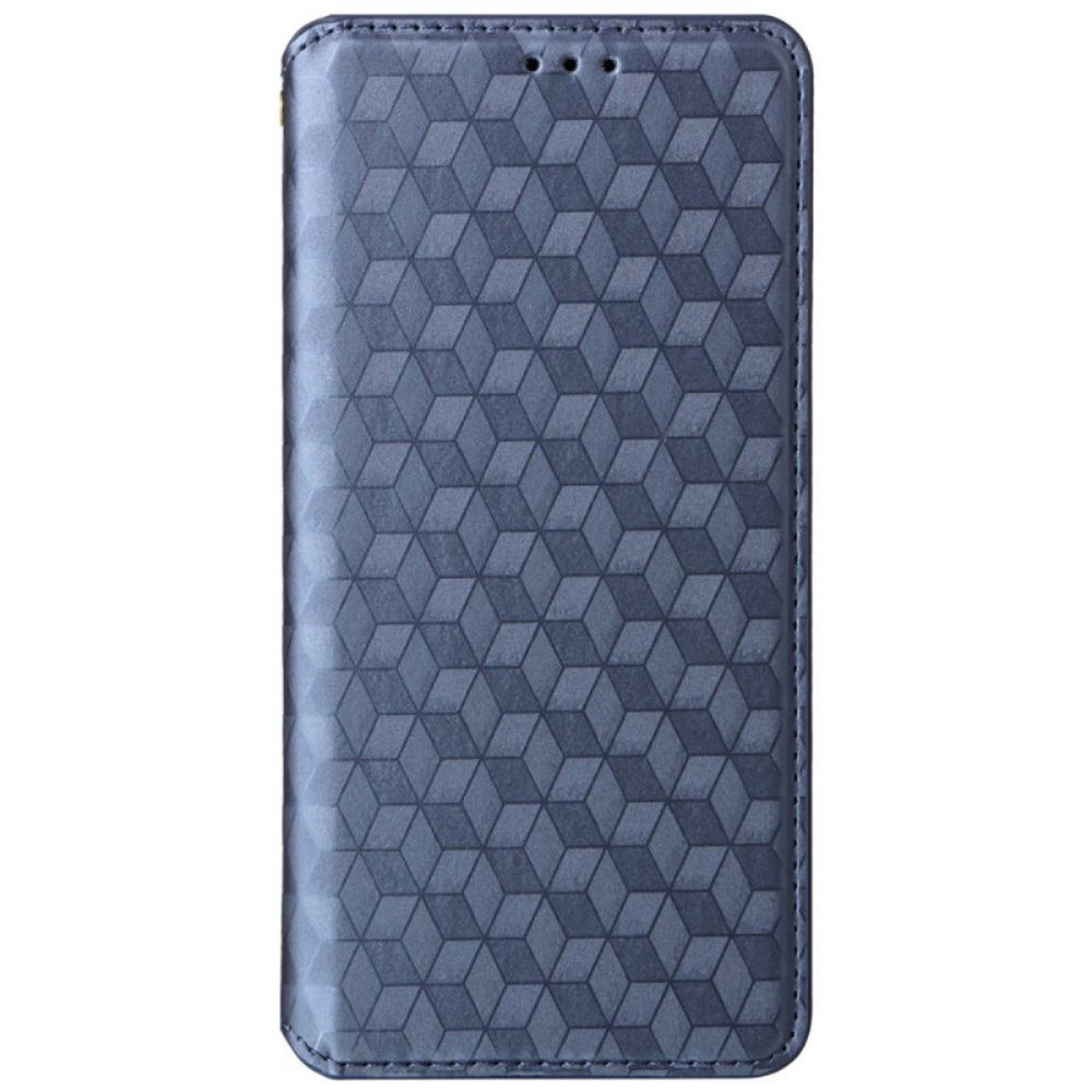 Folio-hoesje Motorola Edge 50 Neo 3d-kubussen Bescherming Hoesje