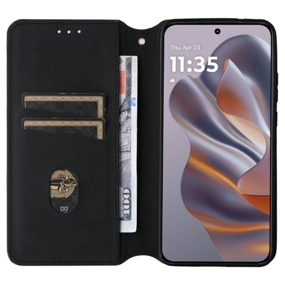 Folio-hoesje Motorola Edge 50 Neo 3d-kubussen Bescherming Hoesje