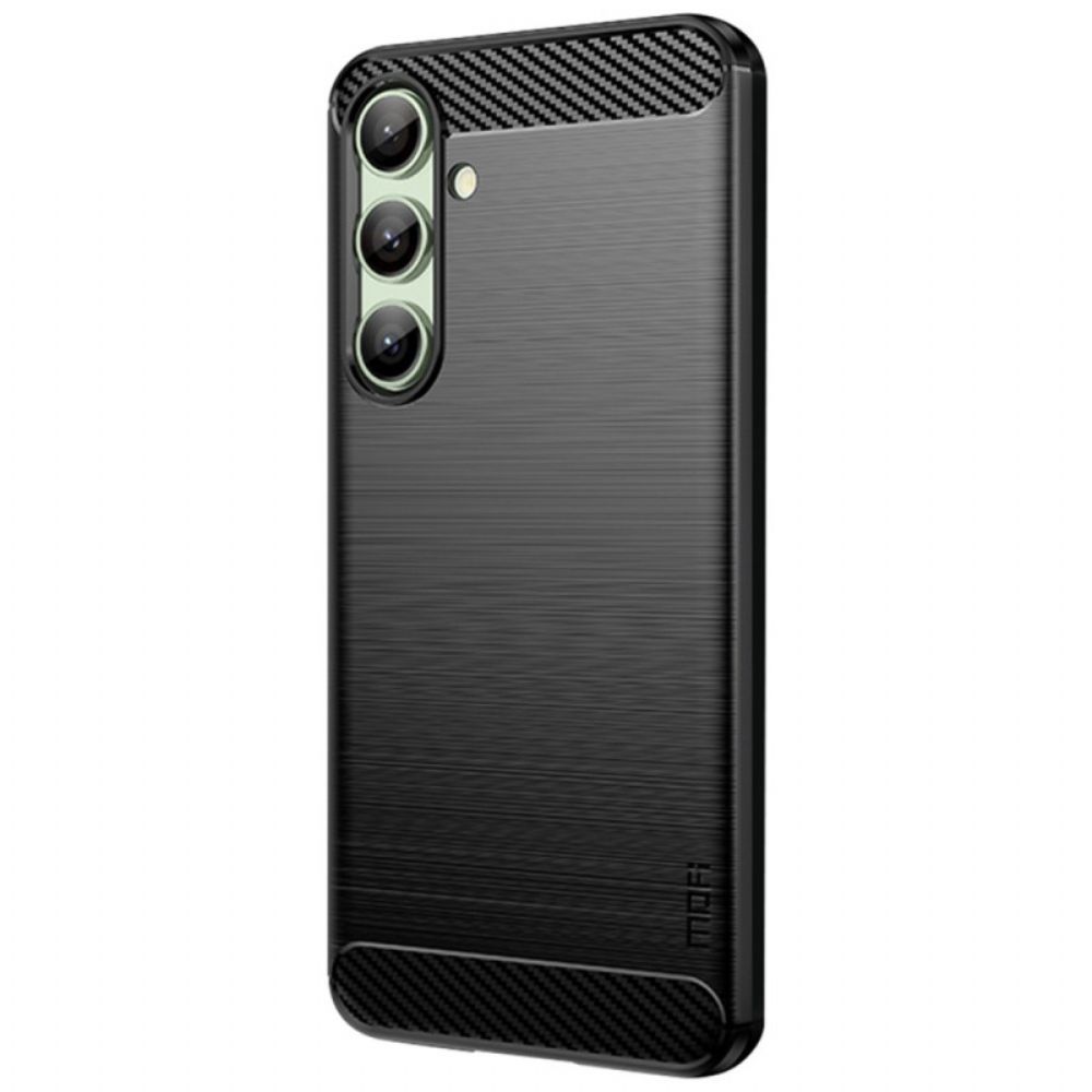 Case Hoesje Samsung Galaxy S24 Fe Telefoonhoesje Mofi Geborstelde Koolstofvezel