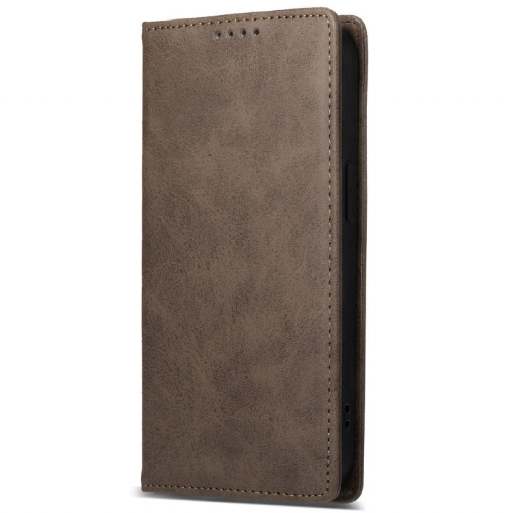 Folio-hoesje Samsung Galaxy S24 Fe Rfid-blokkeertechnologie Met Retro-effectbehuizing