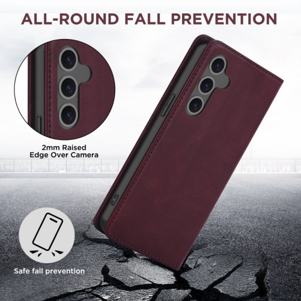 Folio-hoesje Voor Samsung Galaxy S24 Fe Rfid-bescherming In Leerstijl