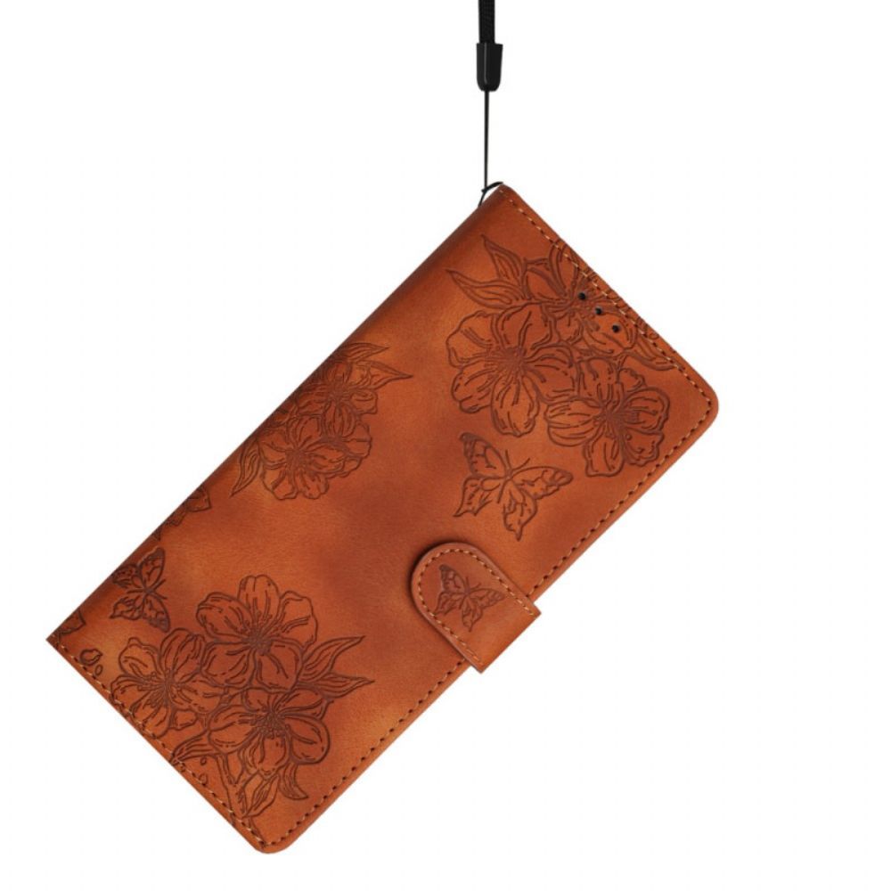 Leren Hoesje Voor Samsung Galaxy S24 Fe Floralie