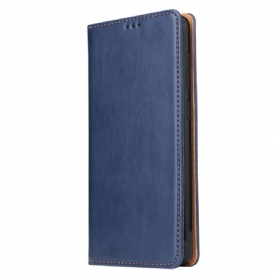 Bescherming Hoesje voor Samsung Galaxy A71 5G Folio-hoesje Echt Leer