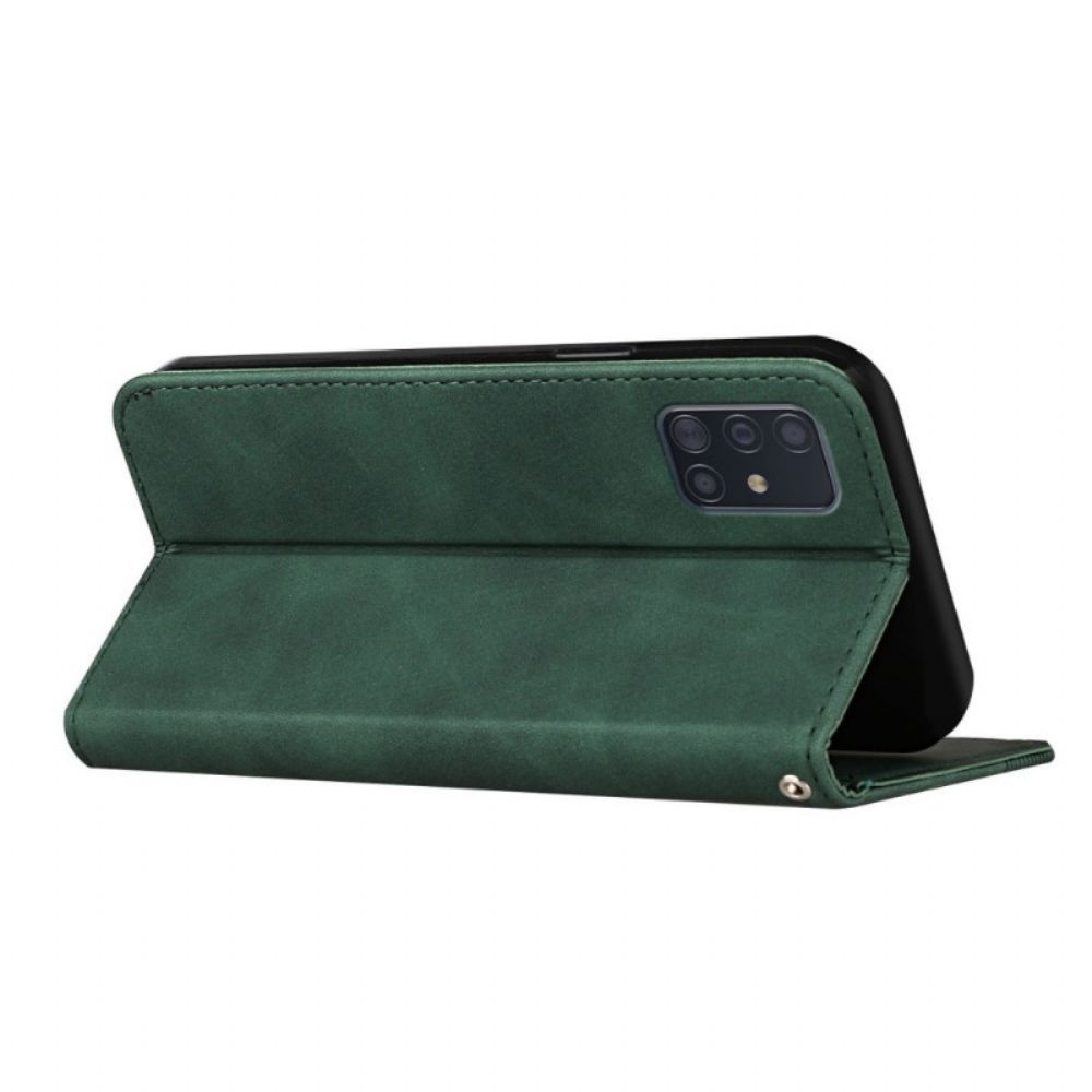 Bescherming Hoesje voor Samsung Galaxy A71 5G Folio-hoesje S-design Lederen Stijl