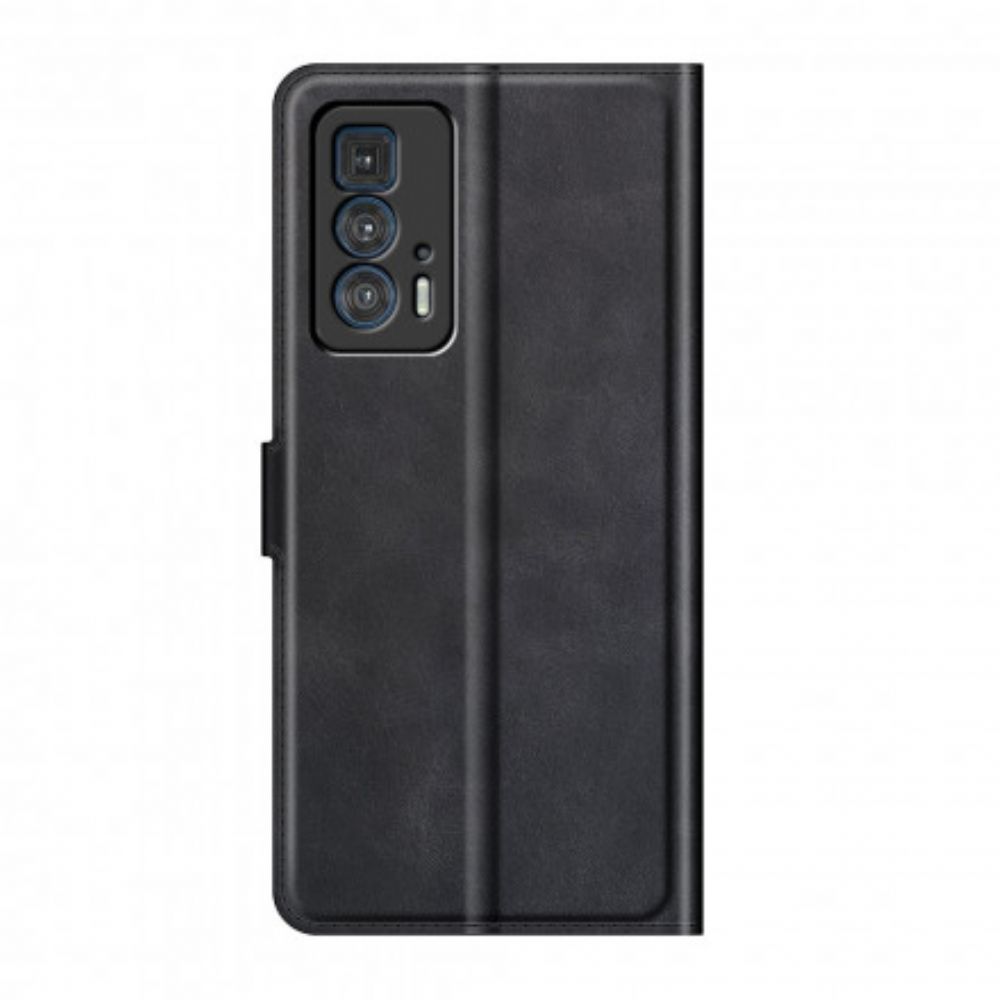 Folio-hoesje voor Motorola Edge 20 Pro Extreem Slank Leereffect