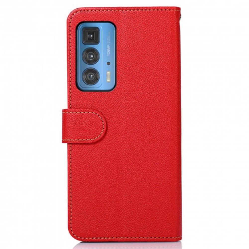 Folio-hoesje voor Motorola Edge 20 Pro Liche-stijl Rfid Khazneh