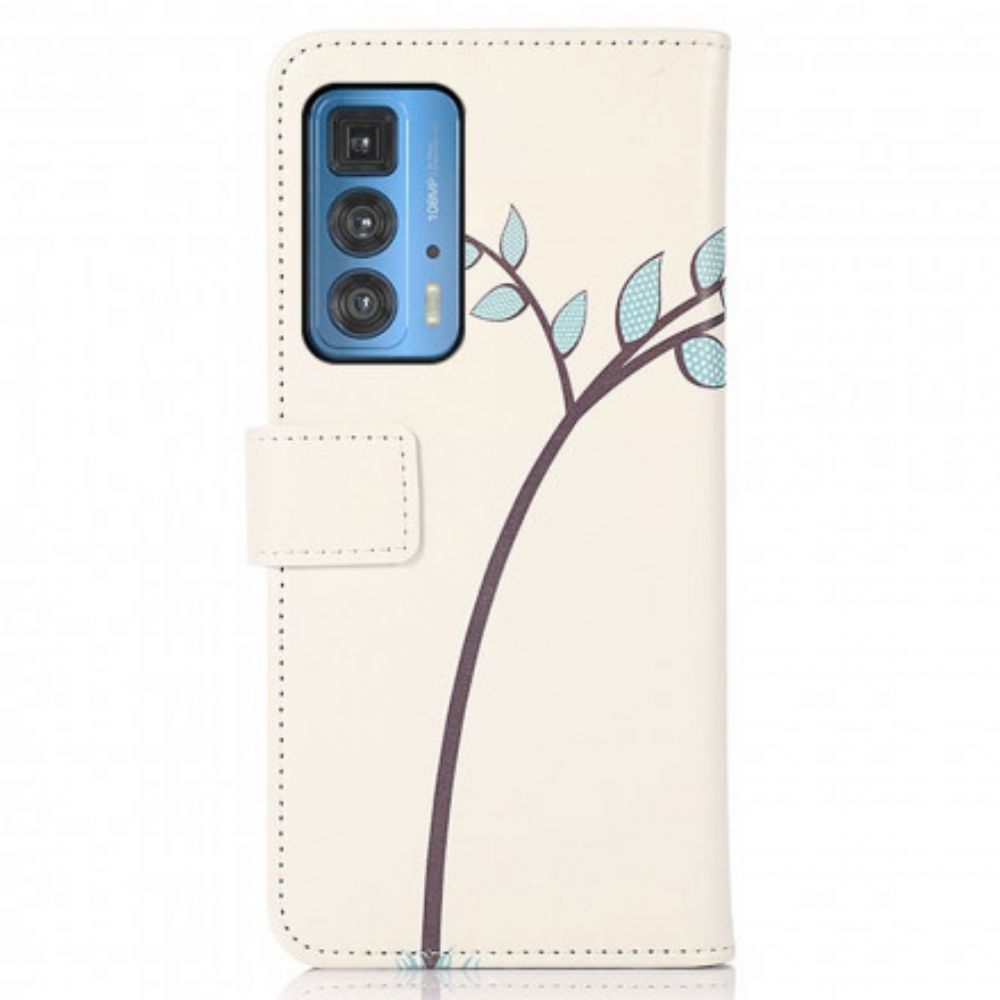 Folio-hoesje voor Motorola Edge 20 Pro Paar Uilen In De Boom