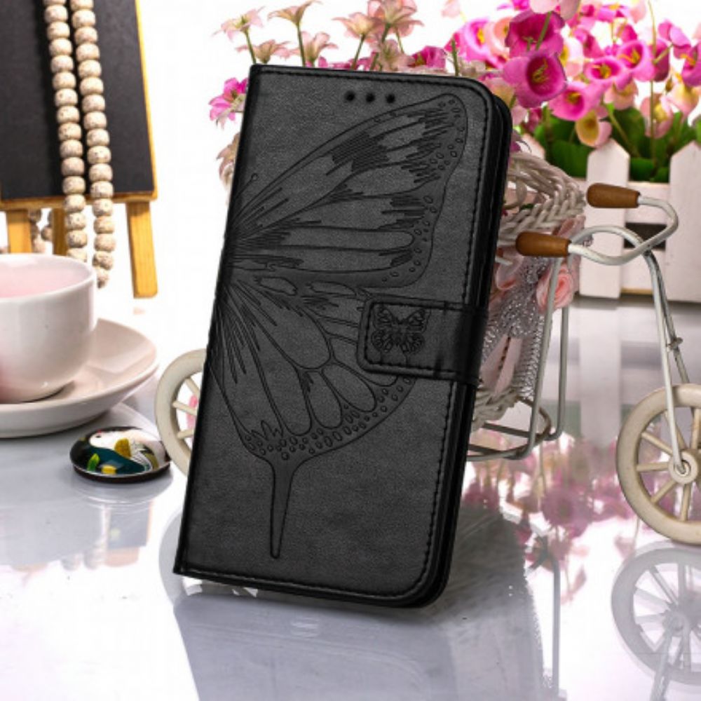 Folio-hoesje voor Motorola Edge 20 Pro Vlinderontwerp Met Lanyard