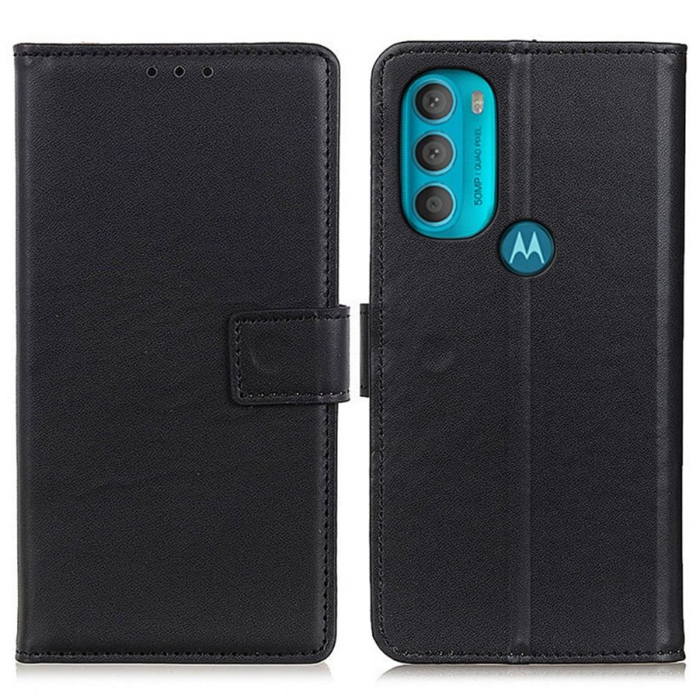 Folio-hoesje voor Moto G71 5G Eenvoudig Kunstleer