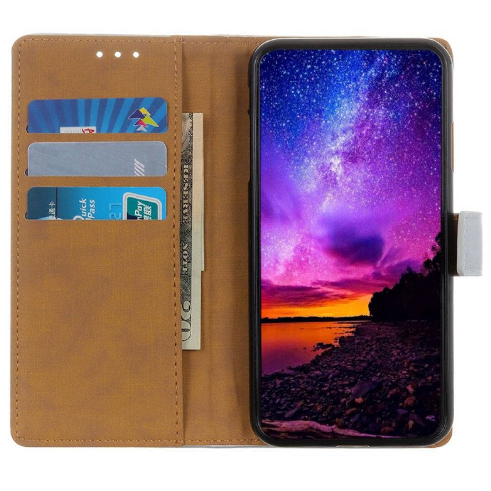 Folio-hoesje voor Moto G71 5G Eenvoudig Kunstleer