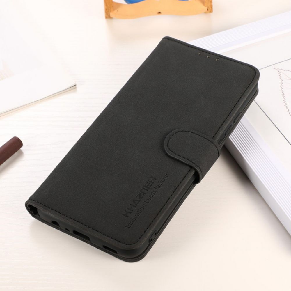 Folio-hoesje voor Moto G71 5G Khazneh Mode Leereffect