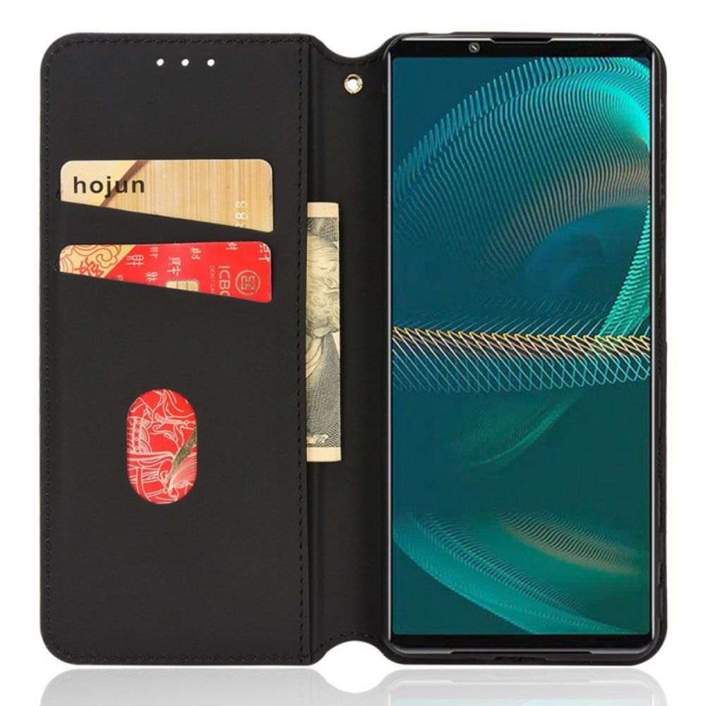 Bescherming Hoesje voor Sony Xperia 5 IV Folio-hoesje 3d-textuur