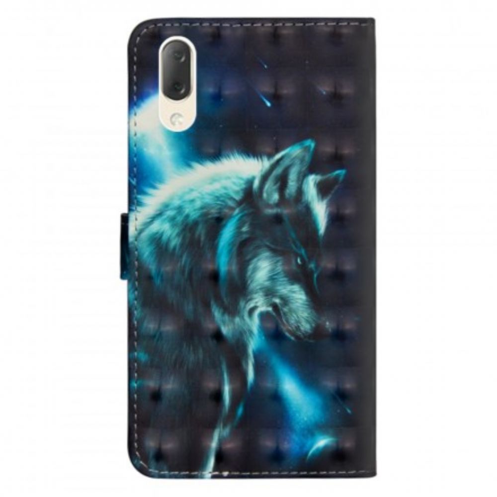 Folio-hoesje voor Sony Xperia L3 Majestueuze Wolf