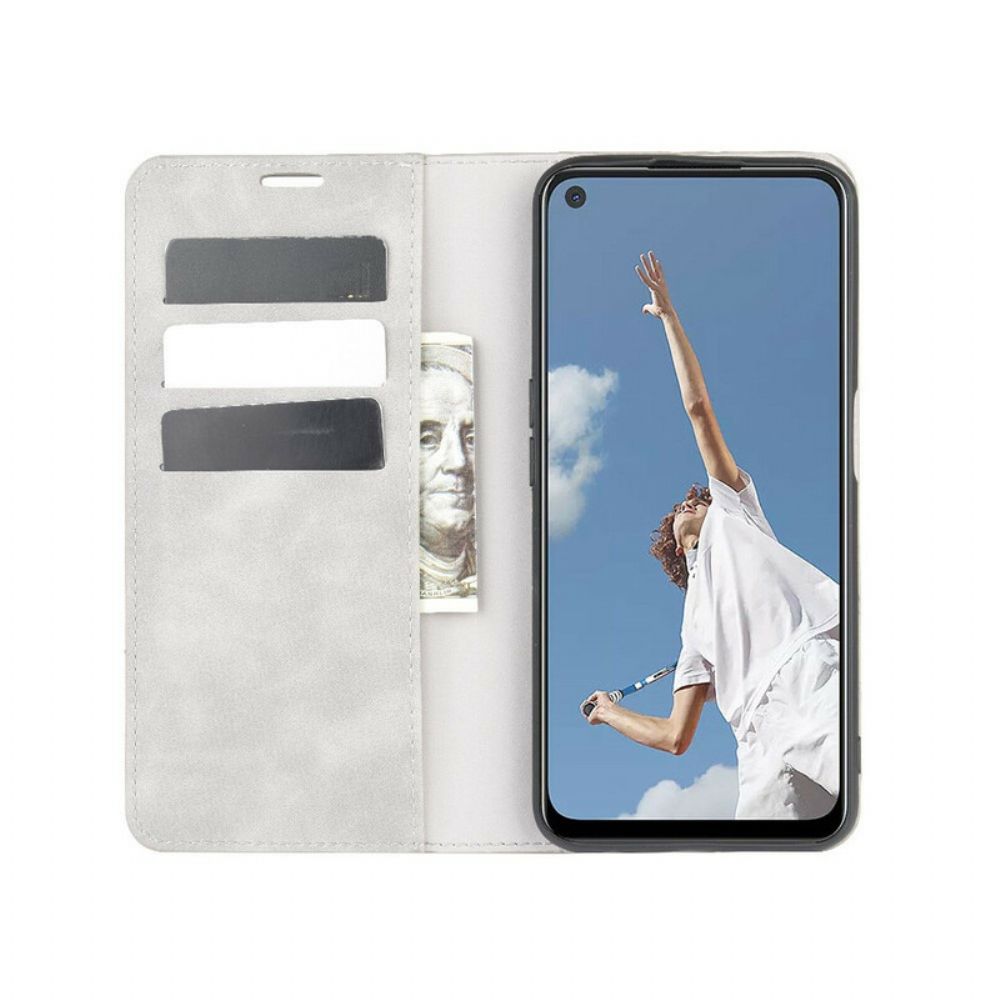 Bescherming Hoesje voor Oppo A72 Folio-hoesje Zacht Leereffect